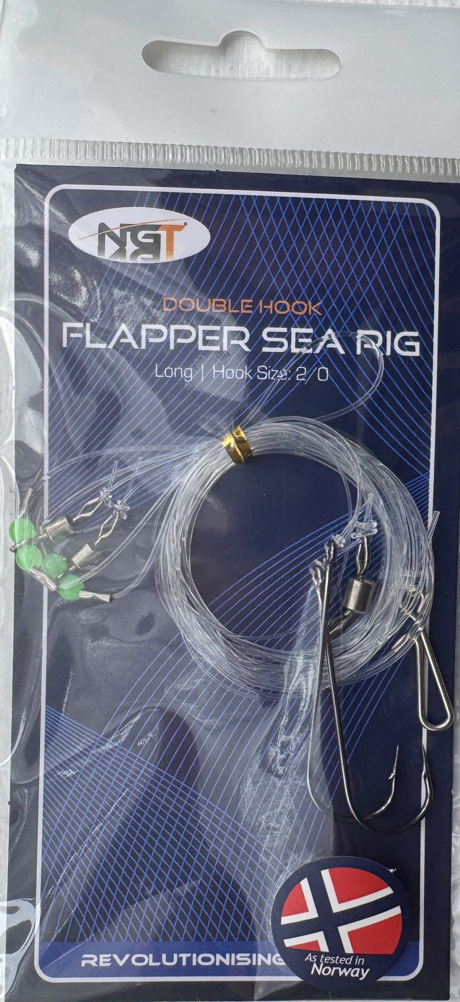 NGT Flapper Sea Rig 120 | Double hook size 2/0 ready tied rig
