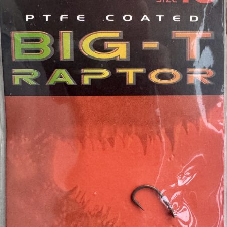 ESP BIG-T RAPTOR SIZE10 PTFE COATED CARP HOOKS 10 PACK MICRO BARB