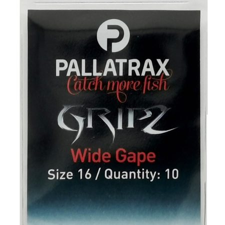 Pallatrax Gripz Wide Gape Size16. Quantity 10 per pack. PS1219
