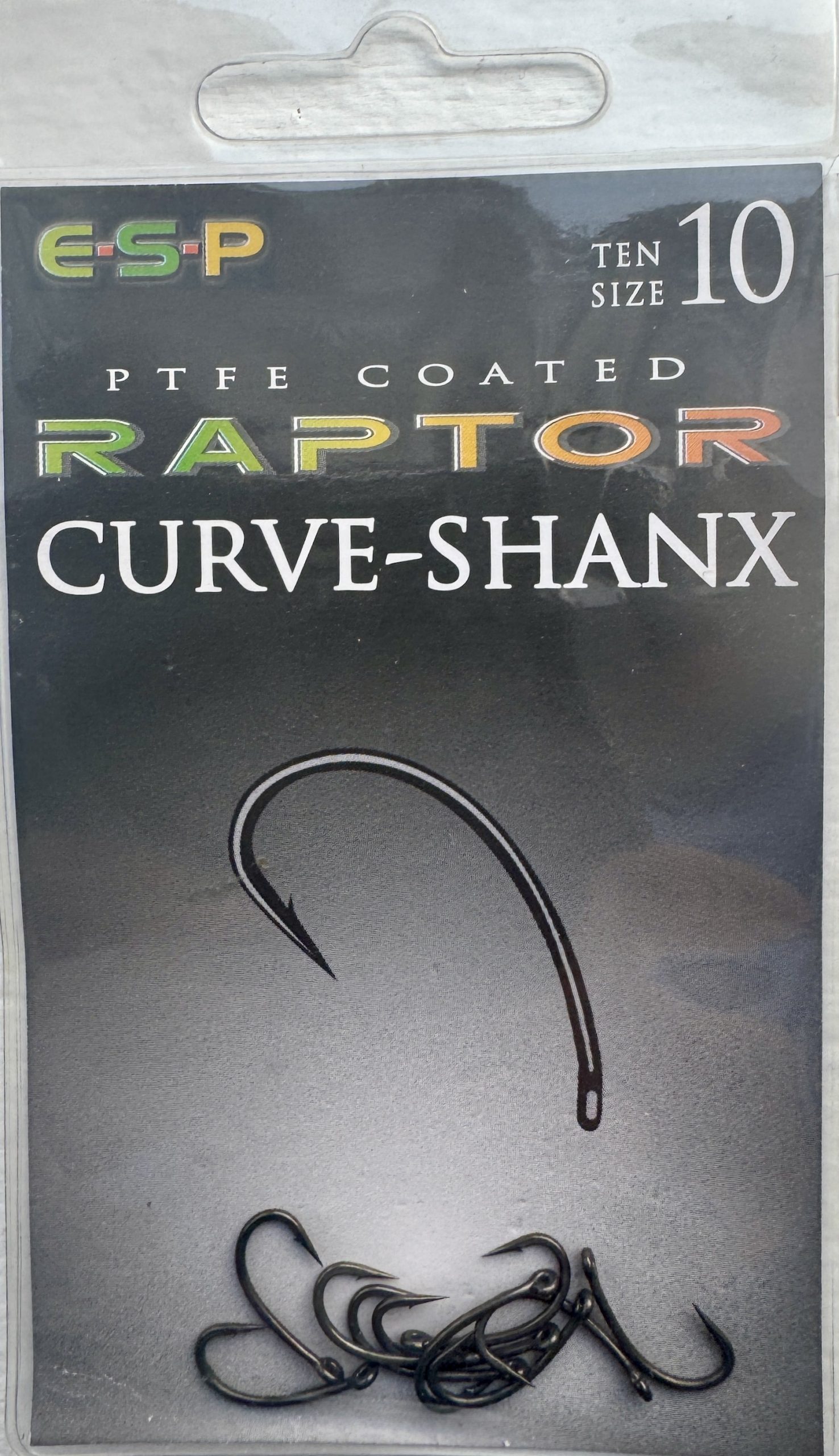 ESP Size 10 Raptor Curve-Shanx Micro Barb qty 10 hooks per pack