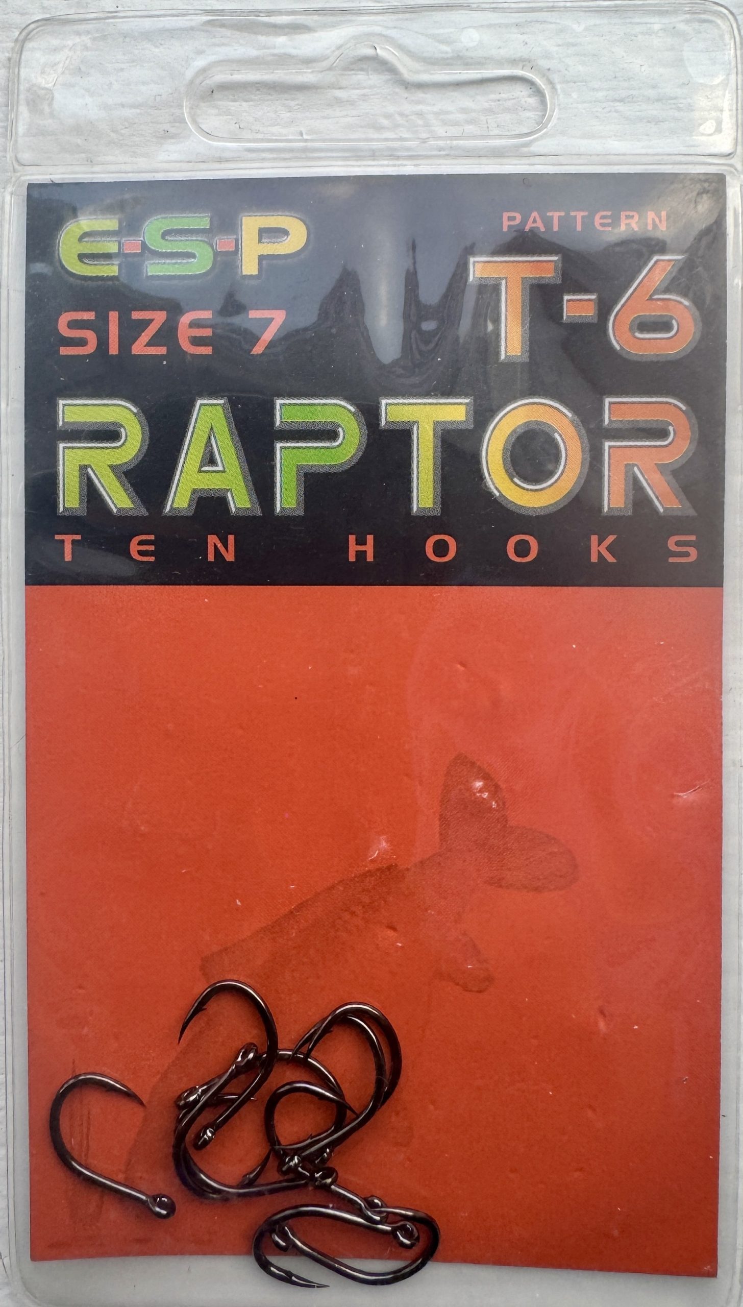 ESP Size 7 T-6 Raptor Micro Barb 10 hooks