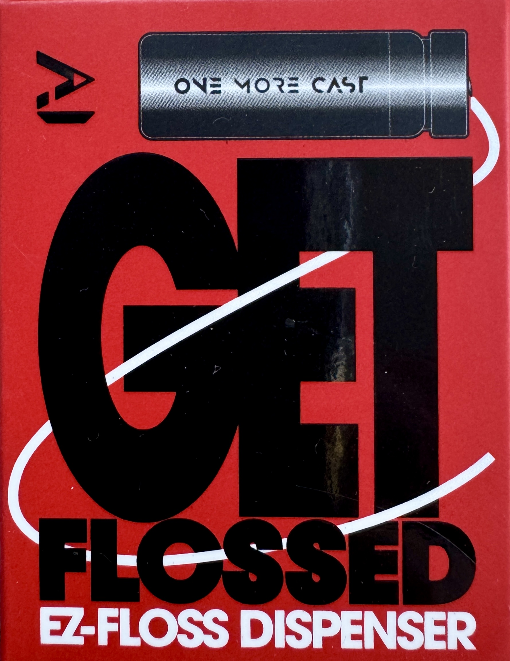 Image showing retail pack of OMC Get Flossed Ez-Floss Dispenser