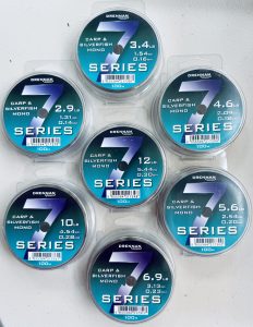Image showing Drennan Series 7 Mono Line 100m spools in 7 sizes